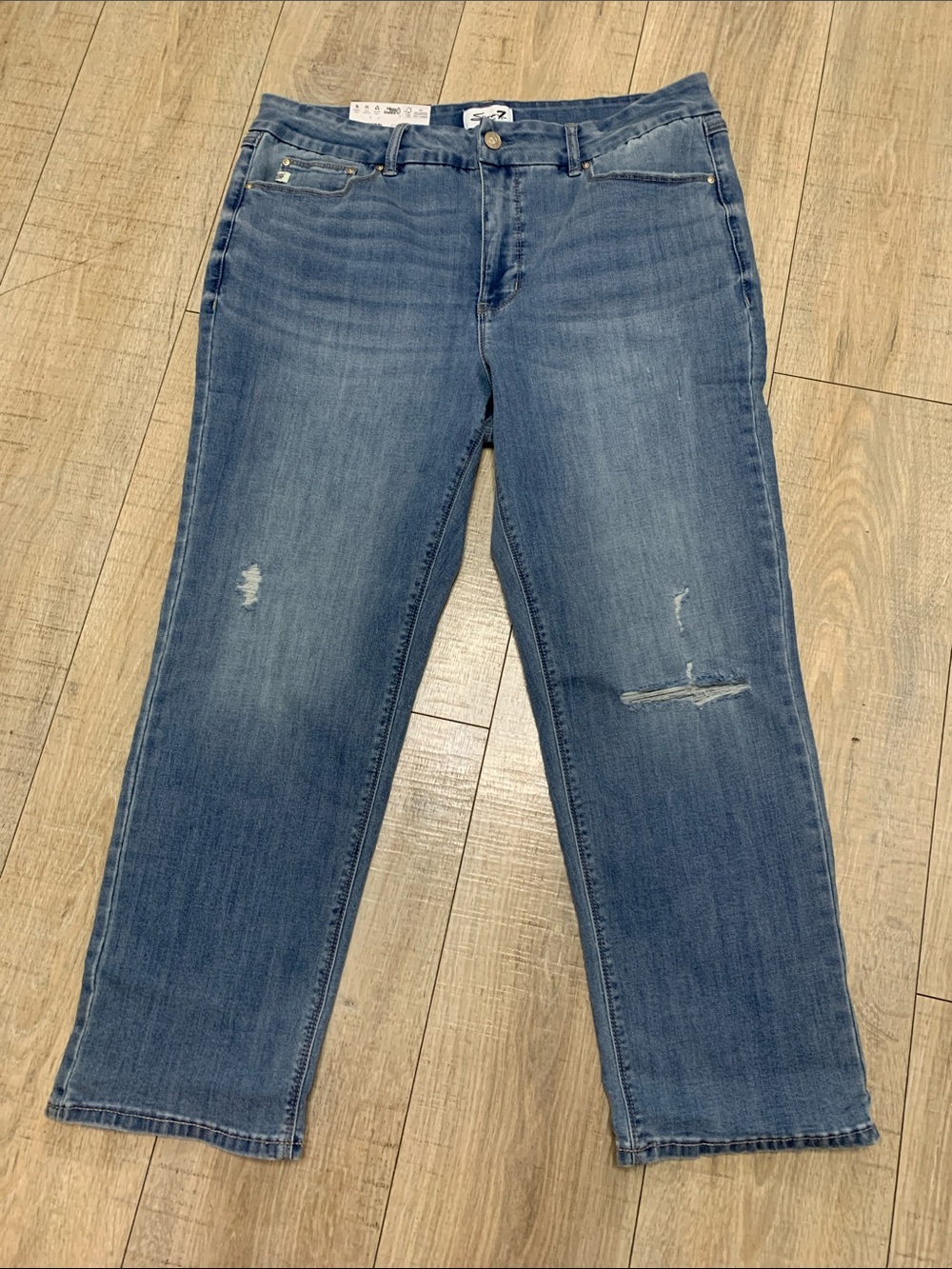 Seven7 Light Blue Straight Jeans